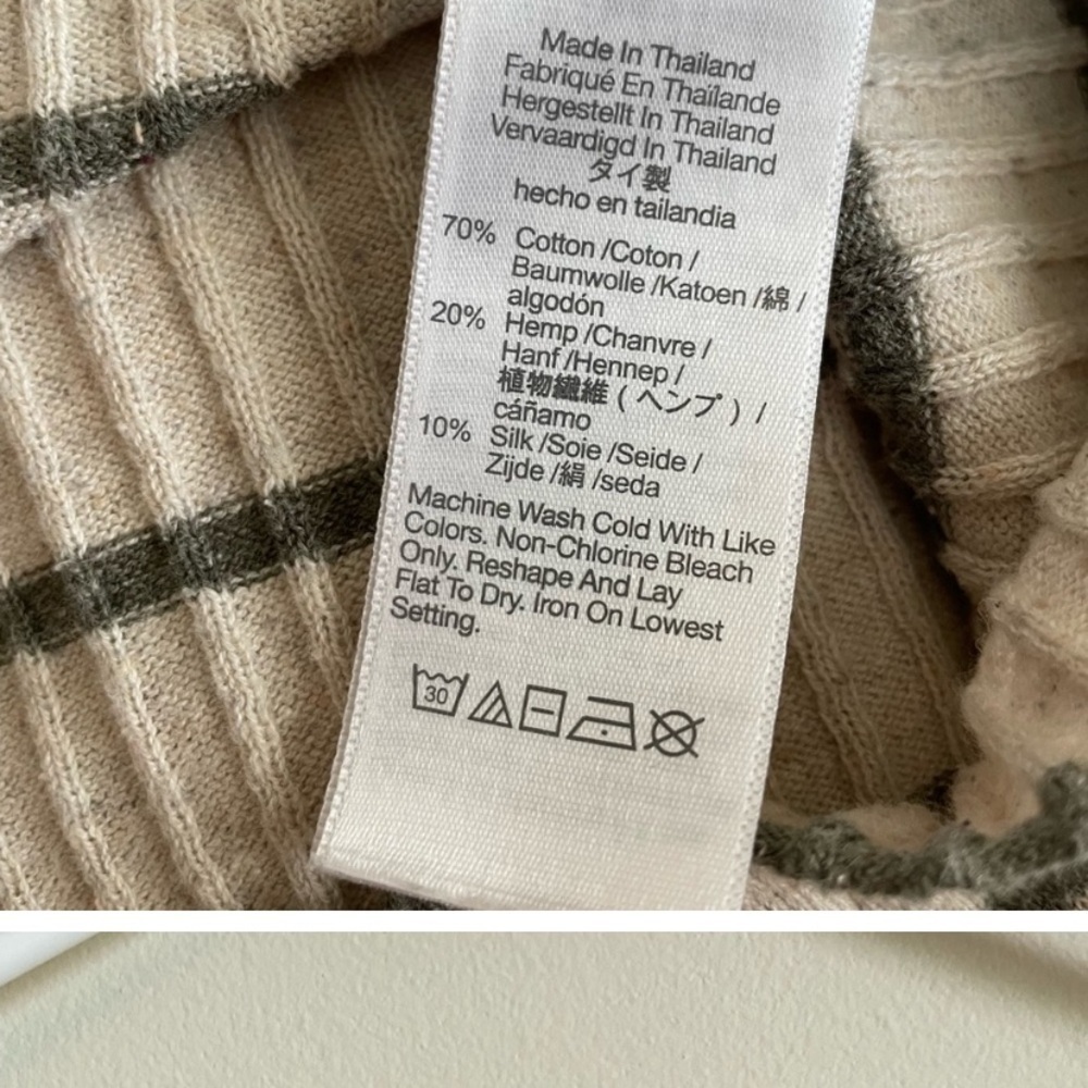 Madewell Lawson Striped Rib Knit Silk Blend  Sweater Sz-XXS - Picture 5 of 5